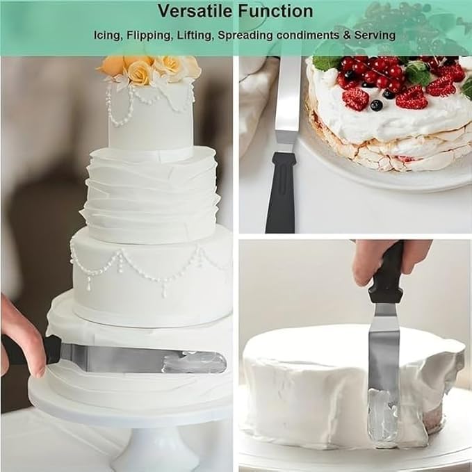 Esslly Angular Palette Steel Knife for Cakes