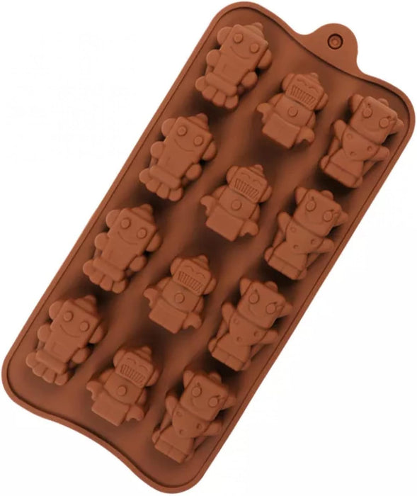 12-Piece Robot Shaped Chocolate Mould