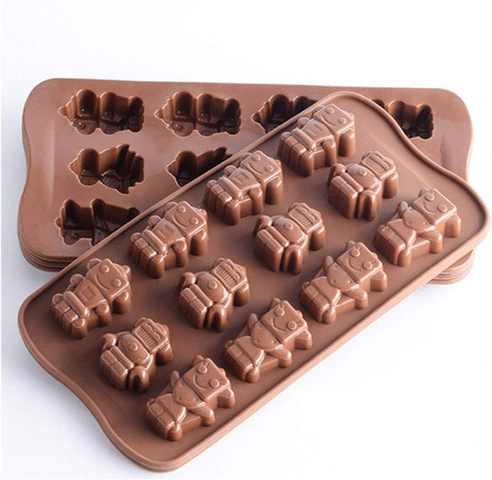 12-Piece Robot Shaped Chocolate Mould