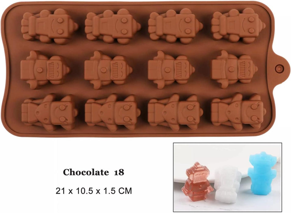 12-Piece Robot Shaped Chocolate Mould