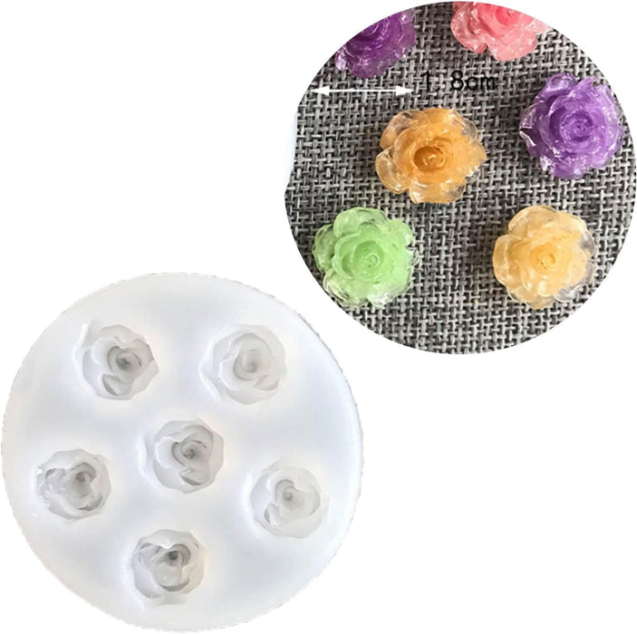 Esslly Silicone Fondant Mould | 3 Sized Rose Cake Decoration Mould