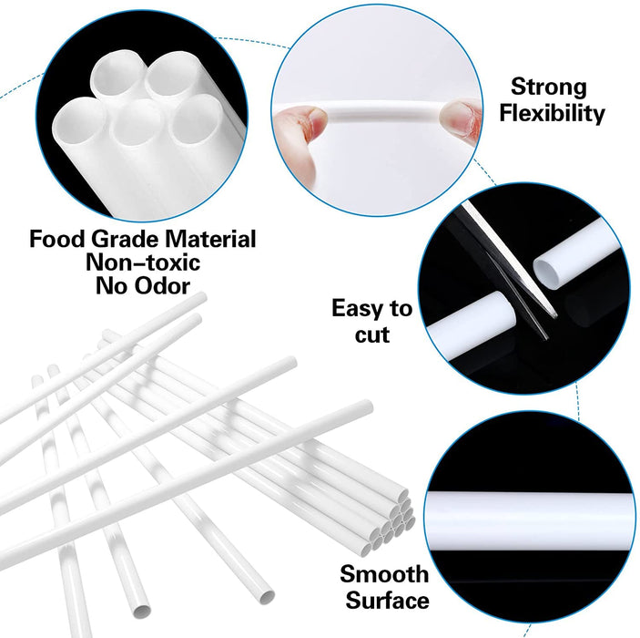 Esslly Plastic Dowel Rods for Tiered Cake Construction | Pack of 8