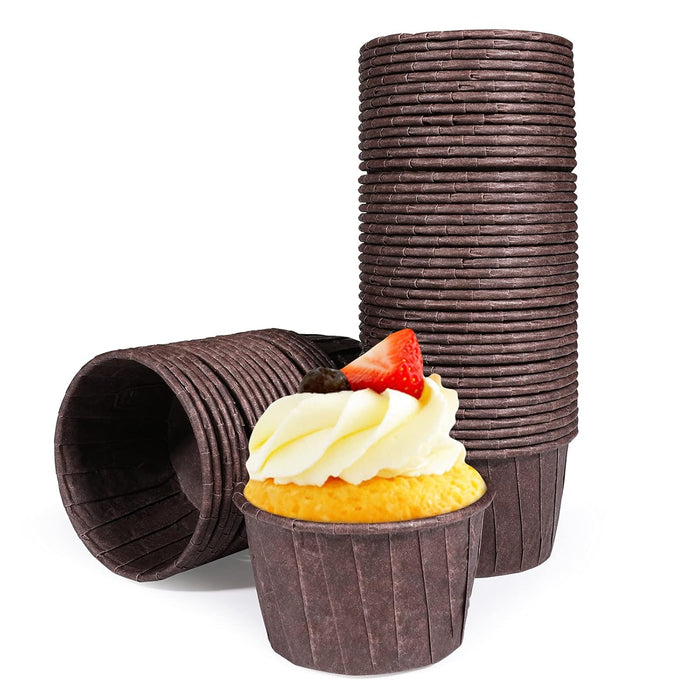 Paper Baking Cups - Grease Resistant, Oven & Freezer Safe | For 60 grams bake