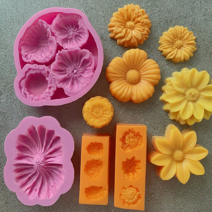 Esslly Silicone Fondant Mould | Cake Decoration Mould - Multiple Flowers Design