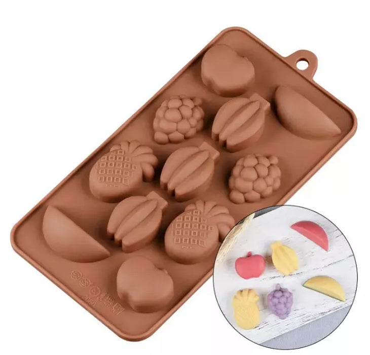 Fruit-Shaped Treats with Esslly 11-Piece Chocolate Mould