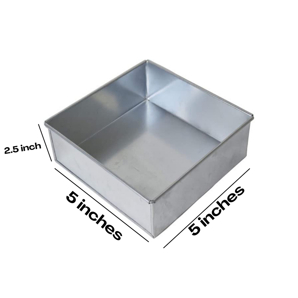 Talf Bake Off - 9 Inches Talf Aluminium Square Cake Mould Cake Pan Cake Tin  Tray for Baking 1800 gms in Oven
