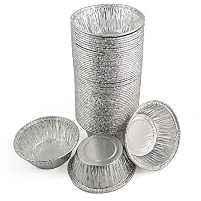 Esslly Aluminium Muffin Cups | Pack of 100 | High-Quality Food-Grade Aluminum Cups for Baking