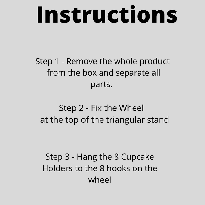 Rotating Giant Wheel | 8 Cupcake Stand